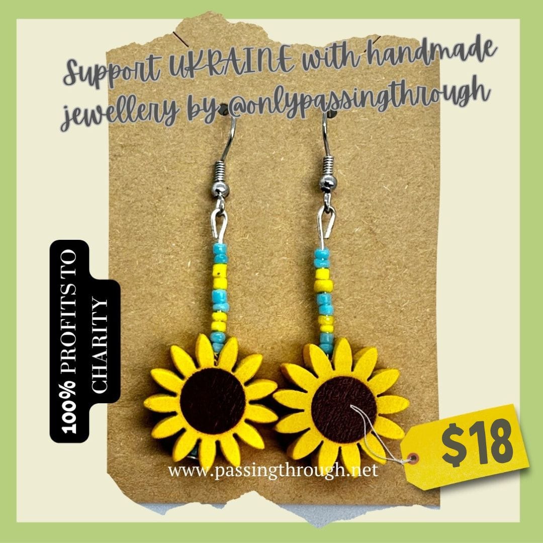 sunflower earrings