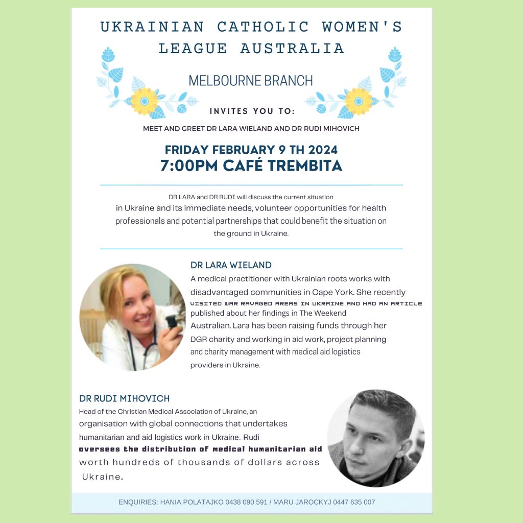 flyer about lara and rudi speaking in melbourne