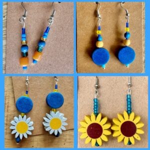 Handmade #supportUkraine earrings