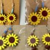 2(2) sunflower earrings