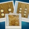 daisies and sunflowers earrings