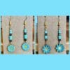 blue daisy earrings