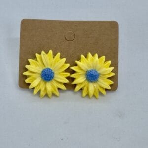 #SupportUkraine Handmade Floral Yellow Earrings