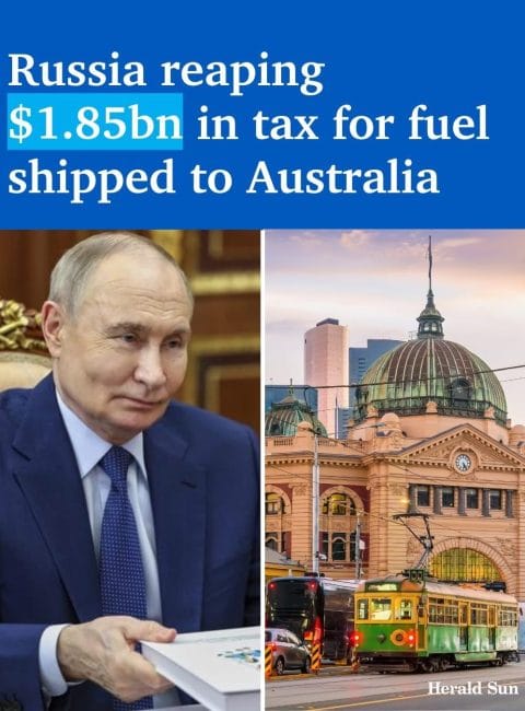 a news headline about oil taxes going to putin